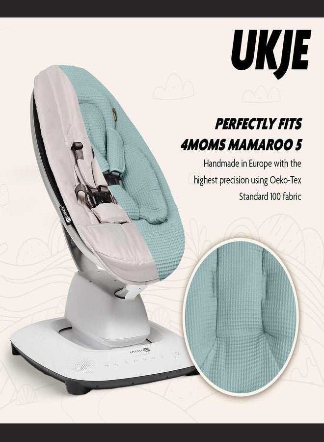 Ukje Swing Insert Rocker Cover Compatible with 4moms mamaRoo 5 Rockaroo Swing, Swing Accessories with Reversible Design, Easy to Install, Handmade in Europe - Jade - Image 3