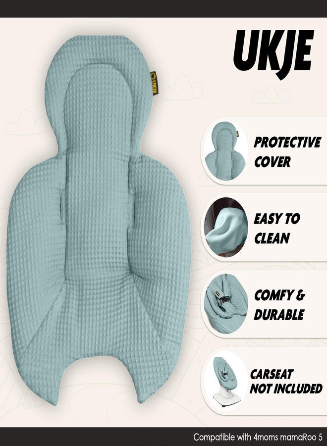 Ukje Swing Insert Rocker Cover Compatible with 4moms mamaRoo 5 Rockaroo Swing, Swing Accessories with Reversible Design, Easy to Install, Handmade in Europe - Jade - Image 2