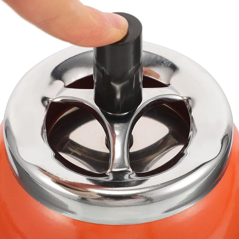 Metal Automatic Extinguishing Ashtray Windproof Billiard Shaped for Home Office Bar - Image 4