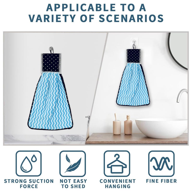 Kuber Industries Kuber Industries Pack of 6 Soft Cotton Hand Kitchen Towel with Hanging Loop | Double Sided Hand Towels for Wash Basin & Bathroom | Easy to Wash & Reusable | Zig Zag Pattern | Multi  - Image 4