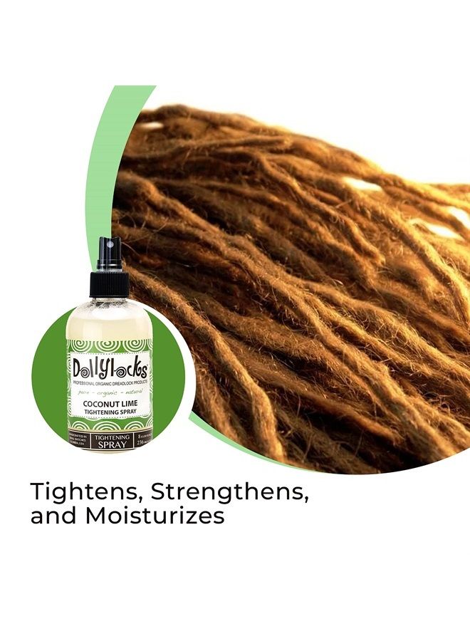 Dollylocks Professional Organic Tightening Spray - Plant Based Hair Products with Coconut Water, Aloe Vera & Sea Salt - Tighten, Strengthen, Nourish, Revitalize, Hydrate, No Frizz Loc - Coconut Lime - Image 3