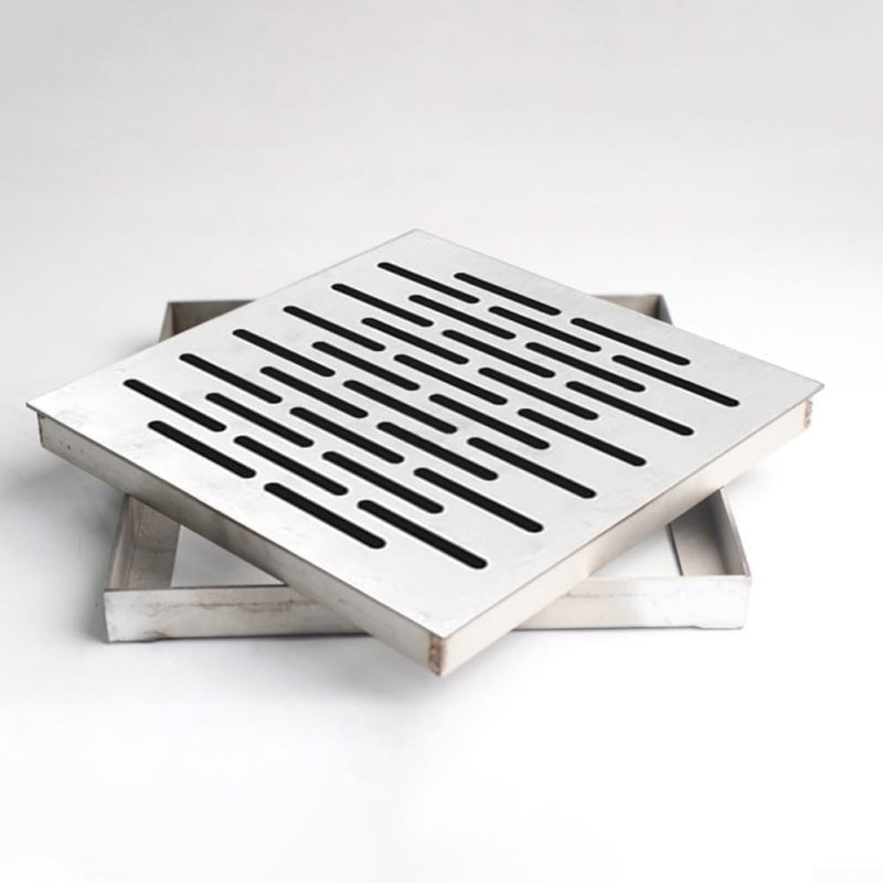 Outdoor Drain Cover 20x20x2cm Durable Stainless Steel Construction - Anti-slip Safety Square Drain Grate for Outdoor Patio Yard Garden Landscape Drainage - Image 3