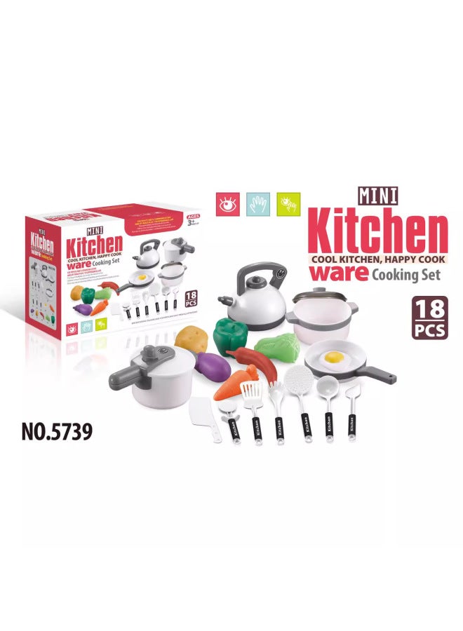 Play House Toys Simulation Kitchen Tableware Cooking Girls Toys Cooking Package Children's Toys Direct Sales-Specifications:5738-Red - Image 4