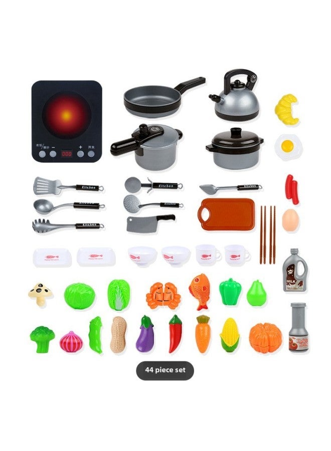 Play House Toys Simulation Kitchen Tableware Cooking Girls Toys Cooking Package Children's Toys Direct Sales-Specifications:5738-Red - Image 5