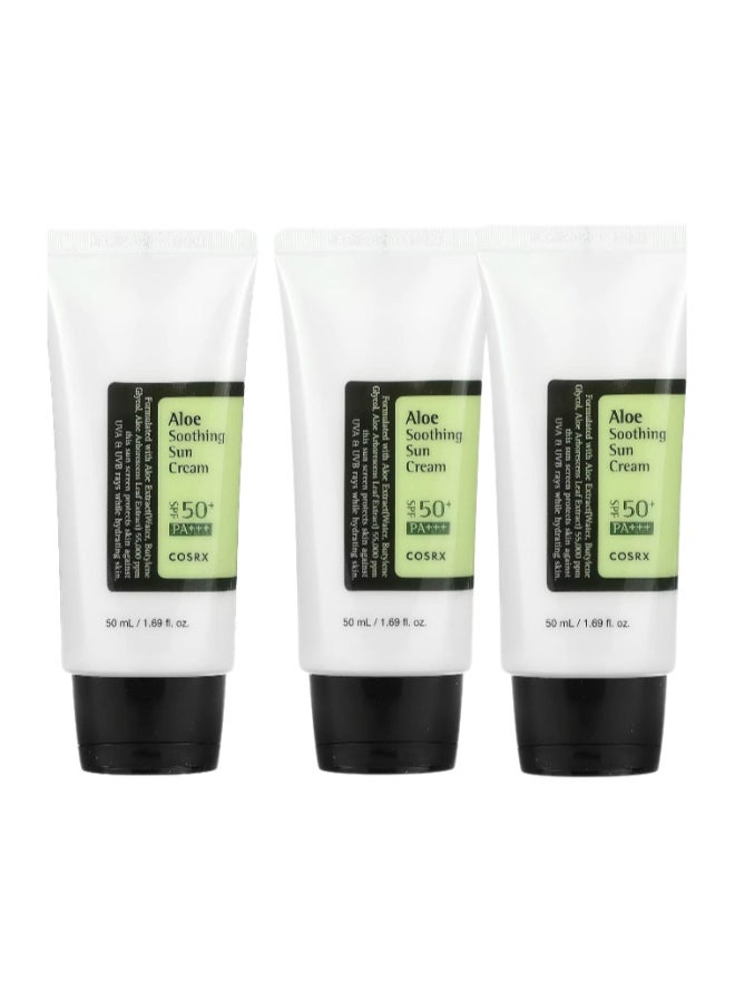 COSRX (Pack Of 3) Aloe Soothing Sun Cream, Pa+++, Spf 50+, 3X50 Ml Multicolour 50ml - Image 1