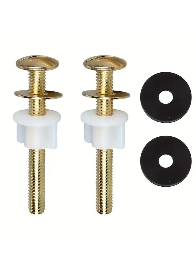 Heavy Duty Metal Toilet Seat Hinge Bolts And Nuts Replacement Kit 2pcs Durable Repair Parts - Image 3