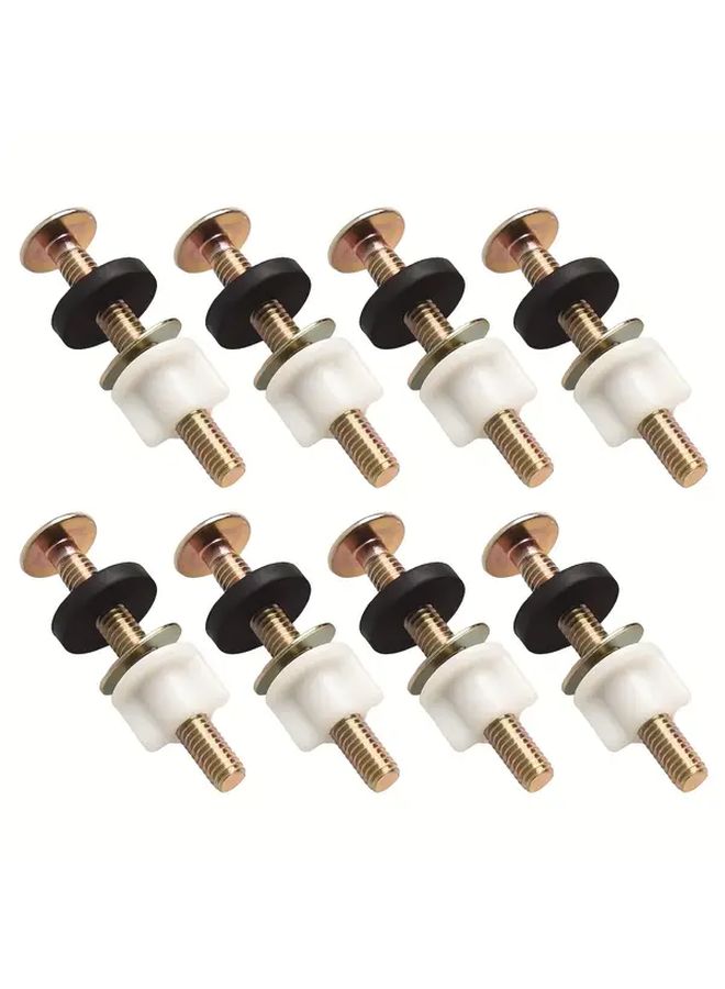 Heavy Duty Metal Toilet Seat Hinge Bolts And Nuts Replacement Kit 2pcs Durable Repair Parts - Image 2