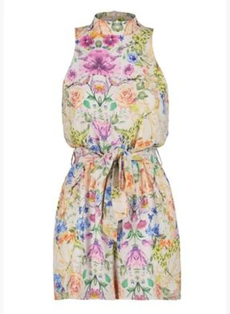 trendyol Limited Edition Multicolored Standing Collar Jumpsuit TWOSS23TU00167