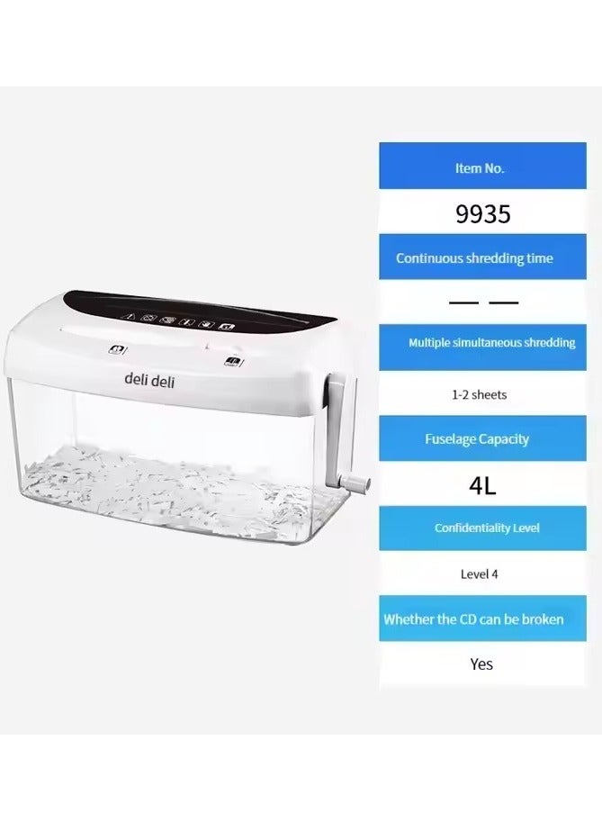 ديلي آلة تقطيع الورق Deli 9935 يدوية، صغيرة، للاستخدام المنزلي، مكتب صغير، ملف تقطيع يدوي للورق مقاس A4 - Image 3