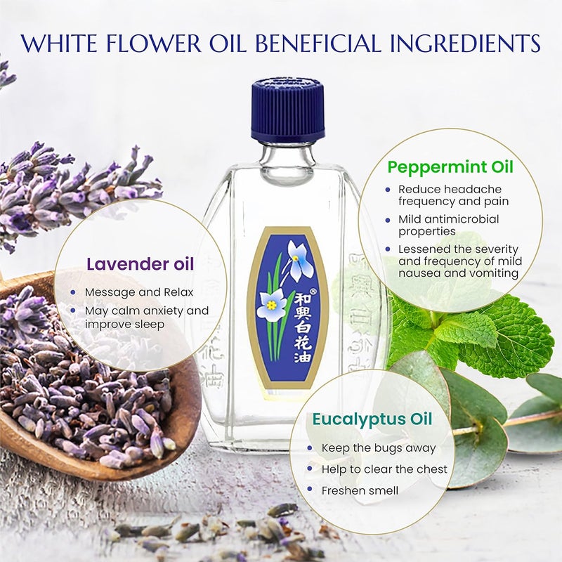 White Flower External Analgesic Balm Oil 25ml 0085fl Oz US Version Pack of 3 - Image 2