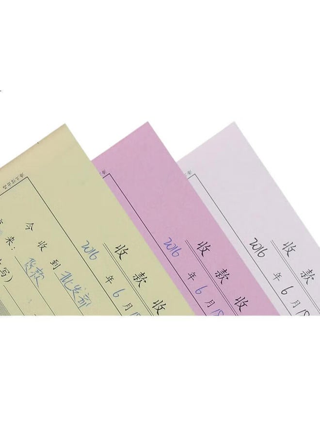 LISON Haolixin Financial Receipts, Cash Receipts, Three-Part 175*95Mm 5 Books/Pack × 150 Pages/Book, Carbonless With Perforation, Hundred Thousand Receipts, Single Column (5 Books*50 Sets) - Image 3
