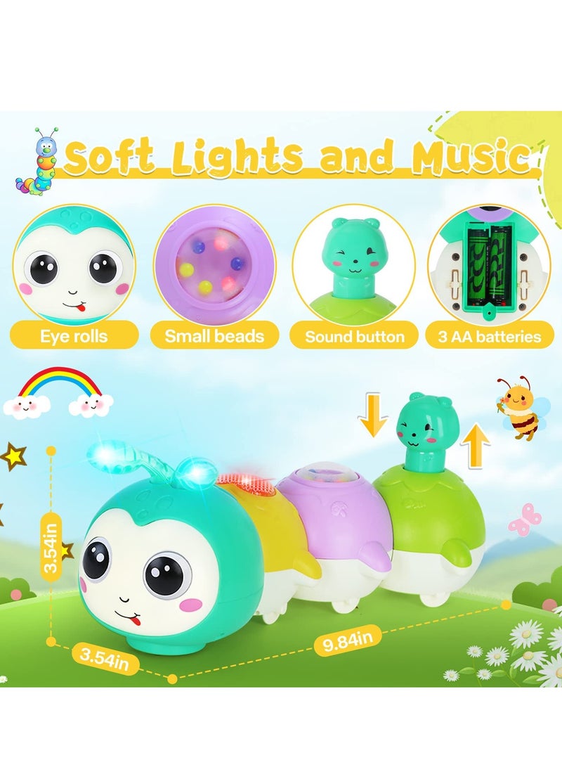 SYOSI Baby Toys 6+ Months, Electric Rocking Caterpillar, Crab Toy With Music Light and Magnetic Suction Function, Interactive Walking Sensory Toys for Toddlers 6+ Months Boys Girls - Image 5