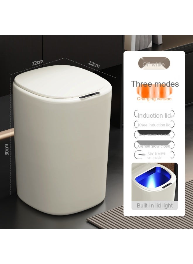 Smart Sensor Trash Can for Home, Hotel, Bathroom, Kitchen – Lidded Waste Bin with Segregated Storage