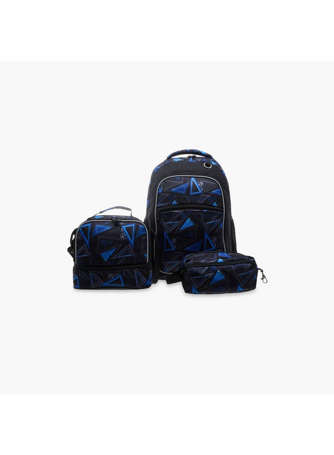 LBL by Shoexpress Boys Printed School Backpack with Lunch Bag and Pencil Pouch - 29x15x42 cm  - Image 1