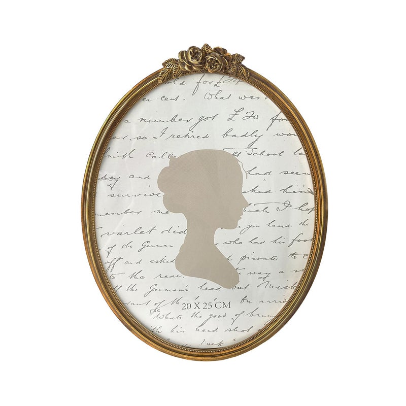 Sunlit Vintage Picture Frame 8x10 Inch  Oval Antique Photo Frames with Glass Front  Luxury Photo Display  Tabletop Wall Hanging  Gift Ideas  Bronze Rose - Image 1