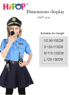 HIPOP Police Costumes for Kids,Dress Up Include Clothes,Hat,Paging Machine,Handcuffs,Role Cosplay,Party Pretend Play for Kids  - Image 3