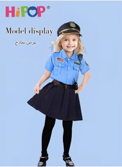 HIPOP Police Costumes for Kids,Dress Up Include Clothes,Hat,Paging Machine,Handcuffs,Role Cosplay,Party Pretend Play for Kids  - Image 5