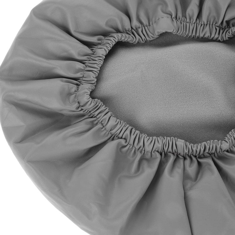 Bar Stool Cover and Cushion Slipcover, Waterproof and Oil-Resistant Gray Fabric, Washable Seat Protector for Kitchen, Bar, Dining Room, Suitable Round Stools and Office - Image 3