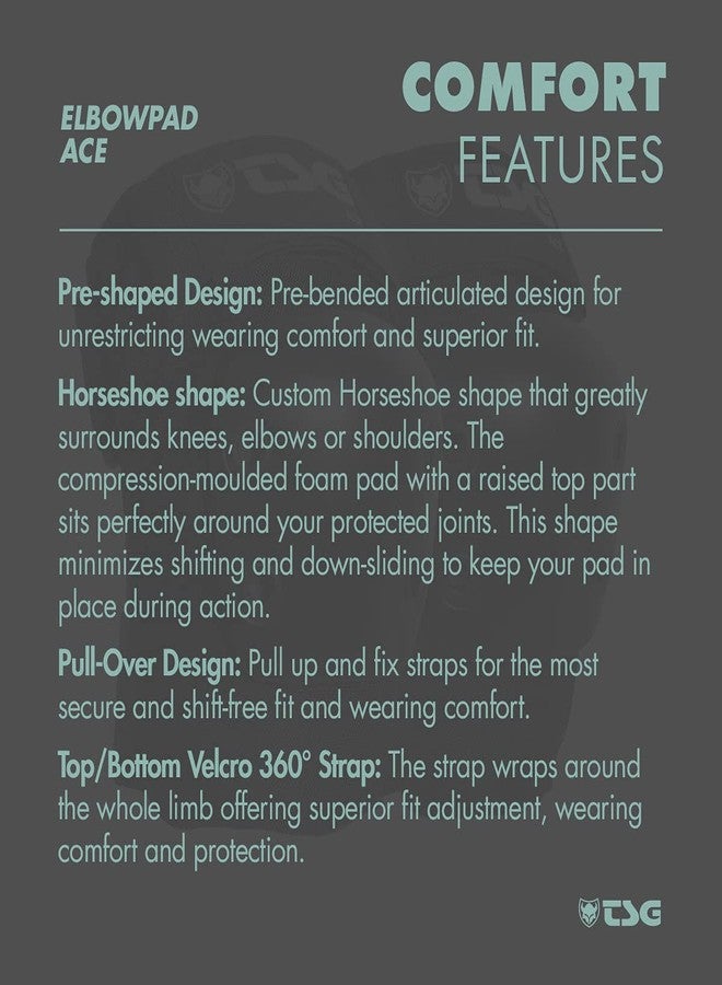 TSG Elbowpad Ace Protective Pads, Hardshell, EVA Foam, PE Elbow Cap, Tear Resistant Nylon, 360 Degree Wrap Strap, Pre Shaped, Horseshoe, Slip On, Pull Over, Skating, Downhill - Image 4