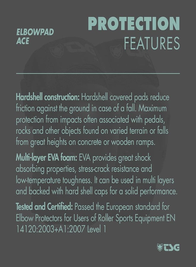 TSG Elbowpad Ace Protective Pads, Hardshell, EVA Foam, PE Elbow Cap, Tear Resistant Nylon, 360 Degree Wrap Strap, Pre Shaped, Horseshoe, Slip On, Pull Over, Skating, Downhill - Image 5