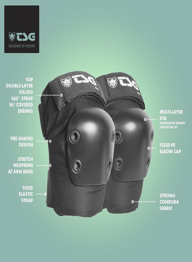 TSG Elbowpad Ace Protective Pads, Hardshell, EVA Foam, PE Elbow Cap, Tear Resistant Nylon, 360 Degree Wrap Strap, Pre Shaped, Horseshoe, Slip On, Pull Over, Skating, Downhill - Image 3