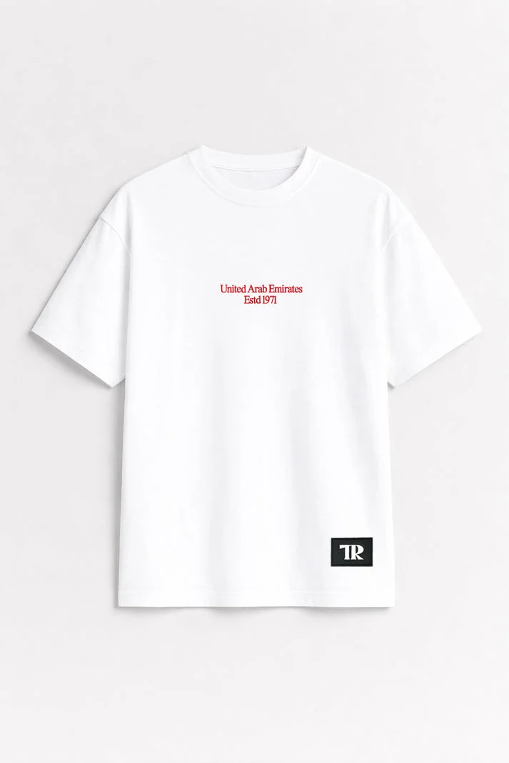 Terribly Real POSTAGE - The Emirates Edition | White T-Shirt