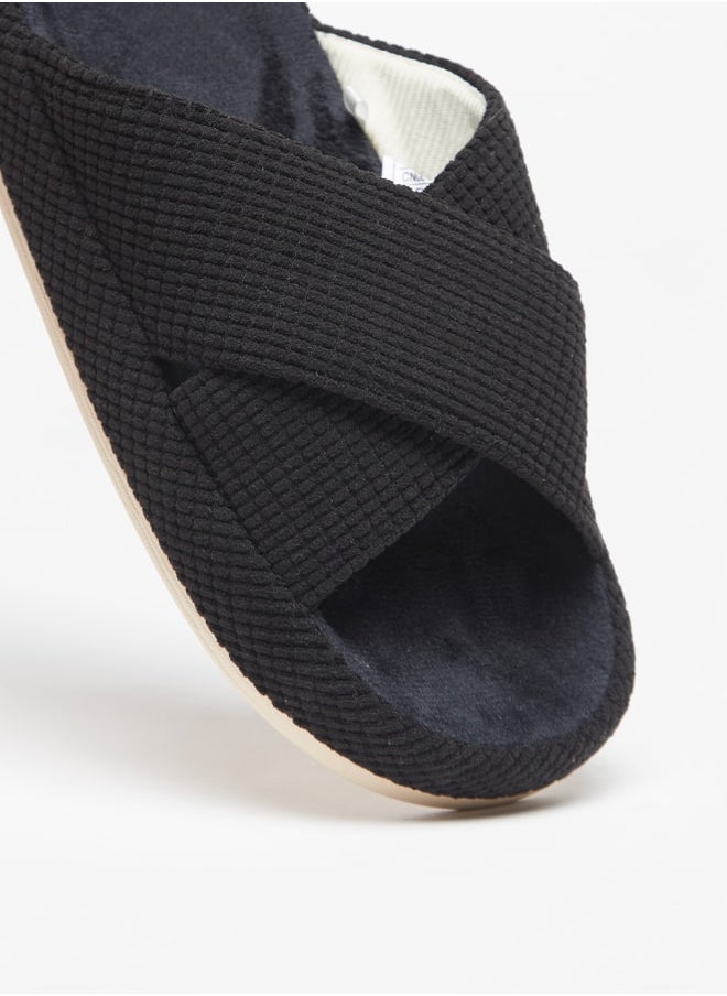 DUCHINI Men Textured Bedroom Slide Slippers  - Image 5