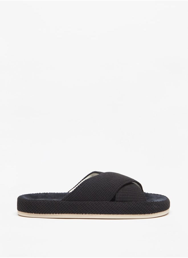 DUCHINI Men Textured Bedroom Slide Slippers  - Image 2