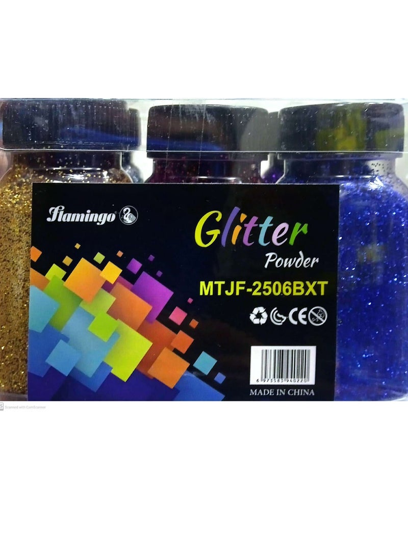 Flamingo GOLD GLITTER BOTTLE PVC BOX 6PIECES - Image 2