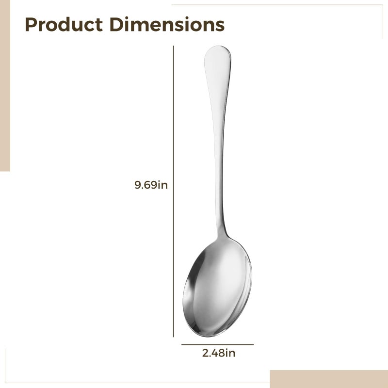 Large Stainless Steel Serving Spoons 8 Pcs Set For Buffet Catering And Parties - Image 4