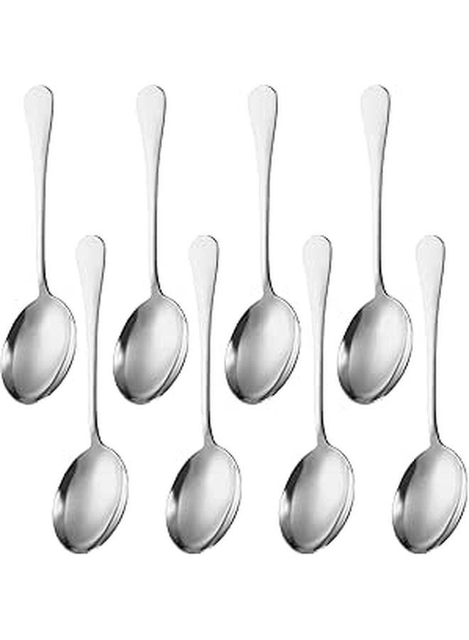 Large Stainless Steel Serving Spoons 8 Pcs Set For Buffet Catering And Parties - Image 1