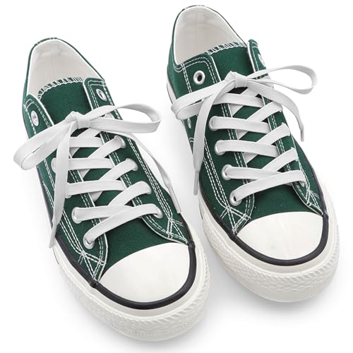 YFINE Flat Waxed Shoe Laces Sneakers White Shoelaces for MenWomen Boot 2 Pair 31 Inch - Image 3