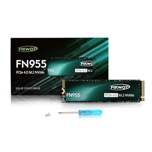 Fikwot FN955 1TB NVMe SSD M.2 2280 PCIe Gen4x4, Up to 7300MB/s, 3D NAND TLC Flash Internal Solid State Drive, Configure SLC Cache, Storage and Memory Expansion for PS5 Laptop Desktop - Image 1