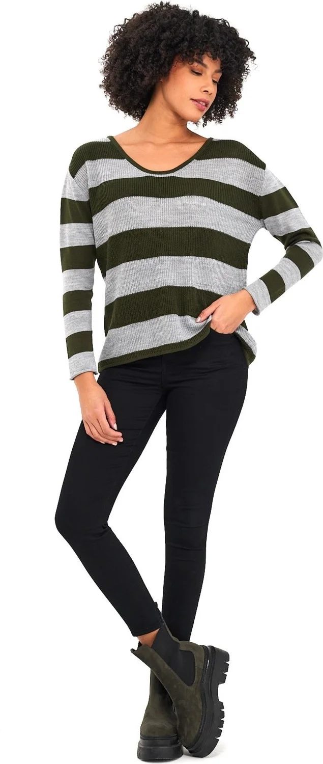 الكسندرجاردي Alexandergardı Striped Thessaloniki Sweater (B19-4001)