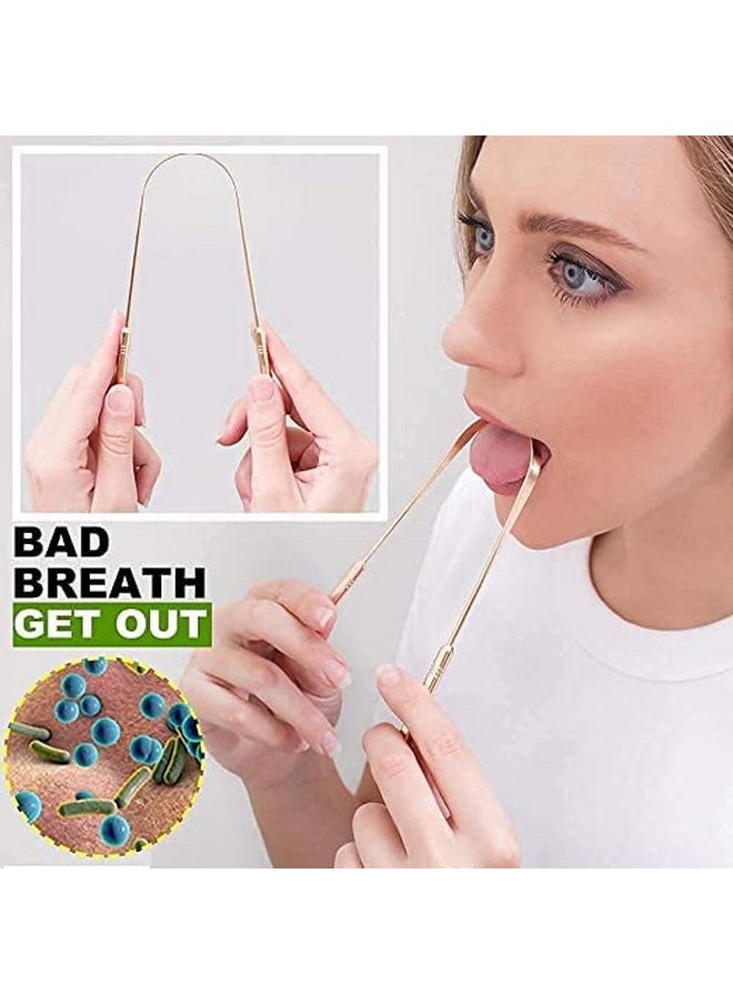 WHOLELIFEOBJECTS Pure Copper Tongue Scraper Cleaner | Perfect Surgical Tongue Scraper | Best Remedy for Bad Breath | Maintains Oral Hygiene| Flexible Handle and Comfortable Grip - Set of 4 Pieces  - Image 4