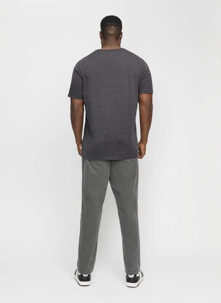 JACK & JONES Plus Size Regular Fit Crew Neck T-Shirt