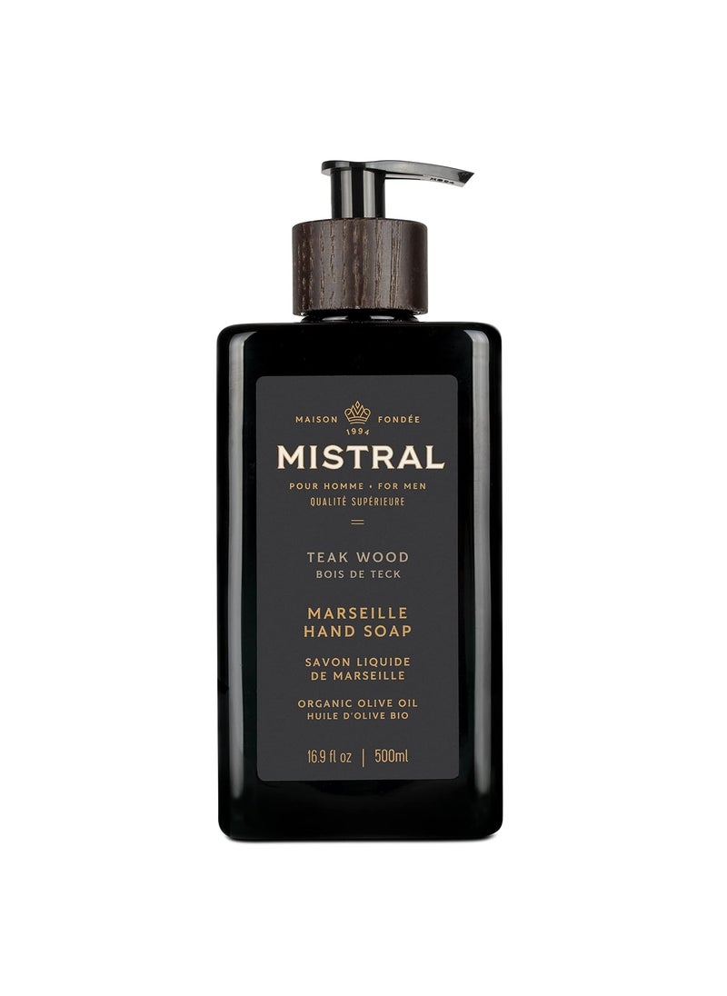 mistral Mistral Men's Natural Hand Soap, Teak Wood 