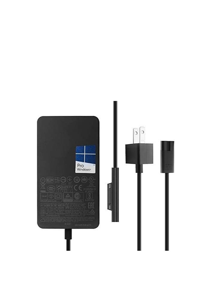 CSF Charger 44W 15V 2.58A Power Supply Compatible with Microsoft Surface Pro 6 Pro 5 Fits Model 1796 1800 Power Cord with 5V 1A  - Image 1