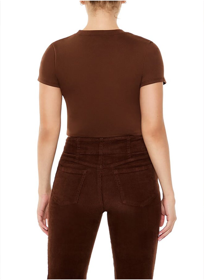 FOREVER 21 - Ribbed Knit 87 Graphic Baby Tee - Image 1