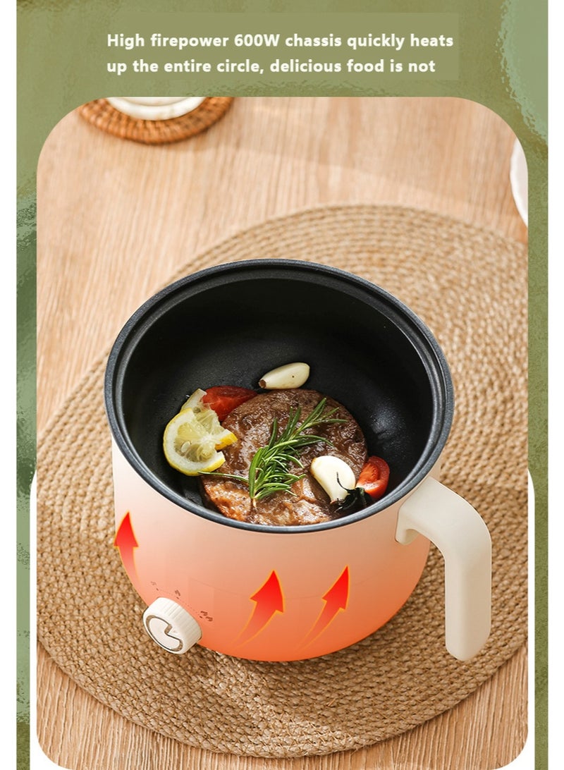 تداو طقم أواني طهي كهربائية مكون من 3 قطع، سعة 1.8 لتر، 600 واط، غير لاصقة، مع مصفاة بخار من الفولاذ المقاوم للصدأ وتحكم في درجة الحرارة. يمكن استخدامها كوعاء طهي ساخن، ومقلاة كهربائية، وطباخة كهربائية بطيئة. من مميزاتها خاصية الإيقاف التلقائي عند عدم التسخين. مناسبة لشواء شرائح اللحم، وقلي البيض، وطهي النودلز، وتقليب الخضار، وإعداد الحساء، وطهي اليخنة، وطهي التيبانياكي، وسلق البيض (بيج/فضي). - Image 5