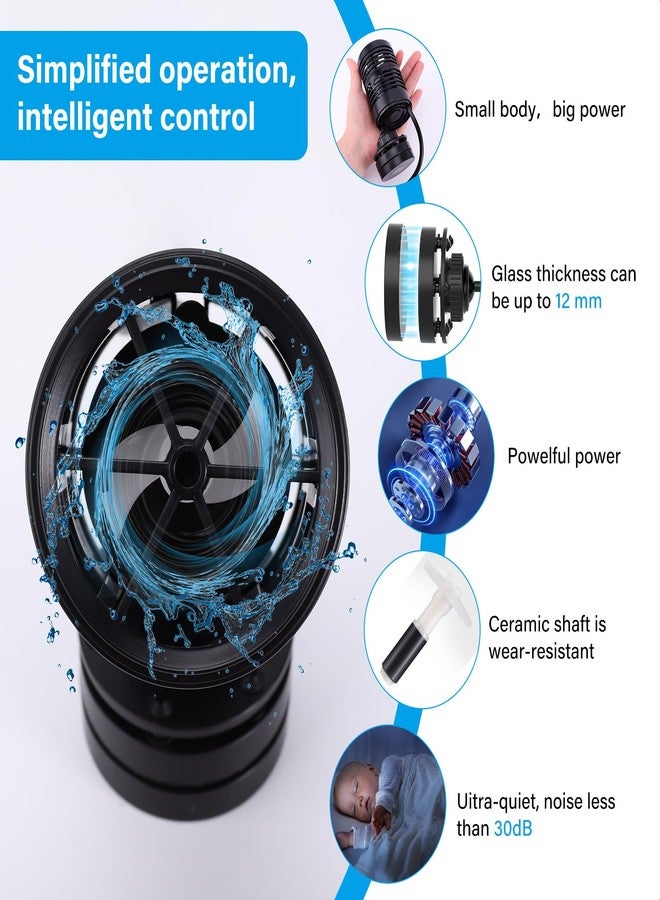 هايغر مضخة توليد الأمواج لحوض السمك من هيجر مع وحدة تحكم LED: رأس طاقة غاطس فائق الهدوء مع قاعدة مغناطيسية - مضخة تدوير المياه لأحواض المياه العذبة والمالحة - Image 4