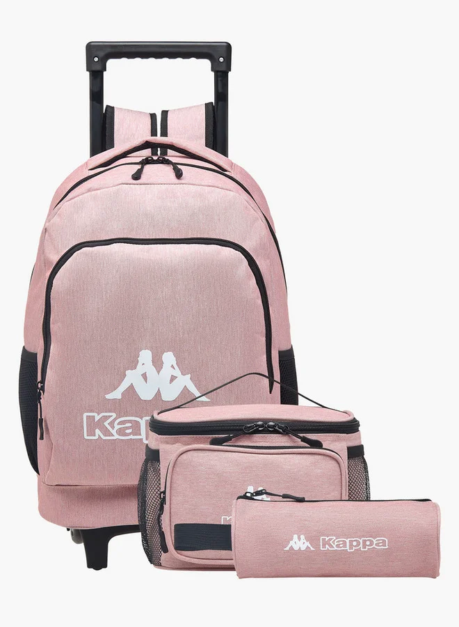 كابا Girls Logo Print Trolley School Backpack with Pencil Pouch and Lunch Bag - 35x20x45 cm