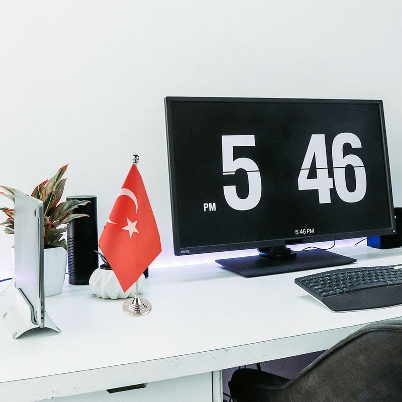 mflagperft Turkey Flag Turkish Flags, Small Mini Turkish Desk Flag, Used for Table Office Classroom Home Patriotic Events Decorations - Image 5