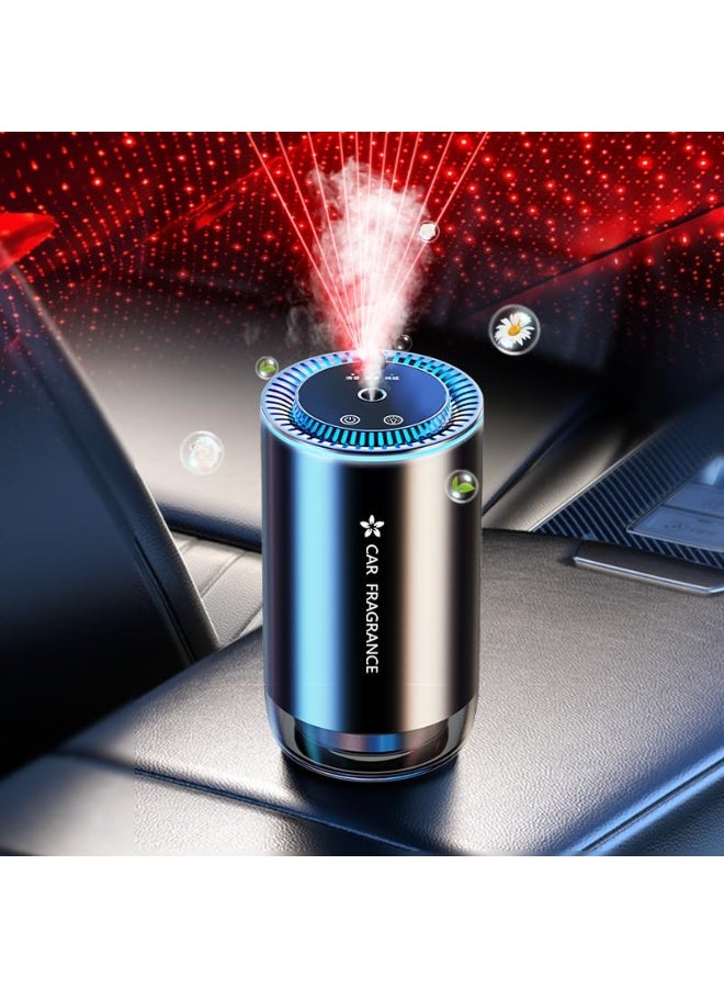 MUNTAQI Car Diffuser Humidifier with Star Projector – 150ml Essential Oil Diffuser with LED Starry Light, Rechargeable Aromatherapy Air Freshener for Car, Home, Bedroom & Office Use - Image 1