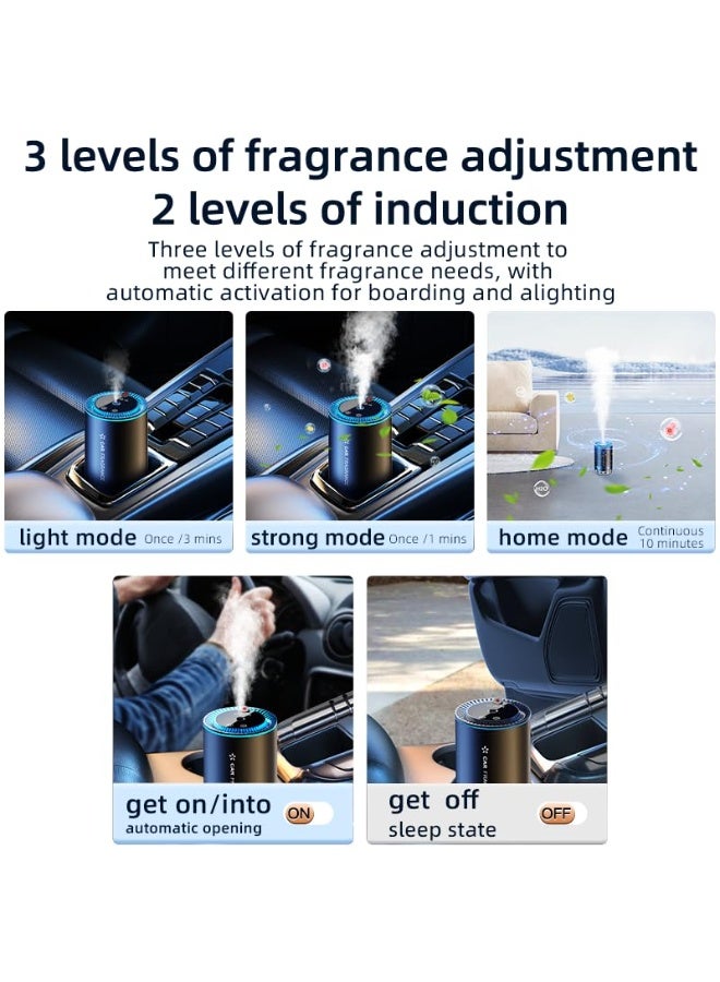 MUNTAQI Car Diffuser Humidifier with Star Projector – 150ml Essential Oil Diffuser with LED Starry Light, Rechargeable Aromatherapy Air Freshener for Car, Home, Bedroom & Office Use - Image 2