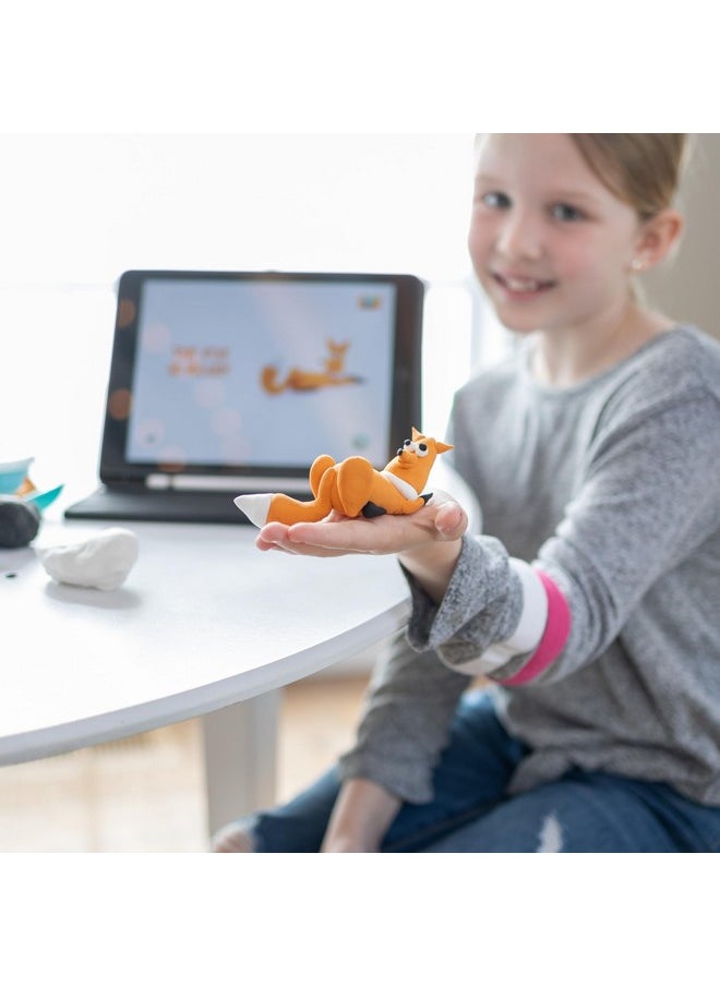 Fat Brain Toys Hey Clay Forest Animals, Air Dry Clay Kit with Interactive App for Kids & Tweens, Modeling Clay and Crafts Set