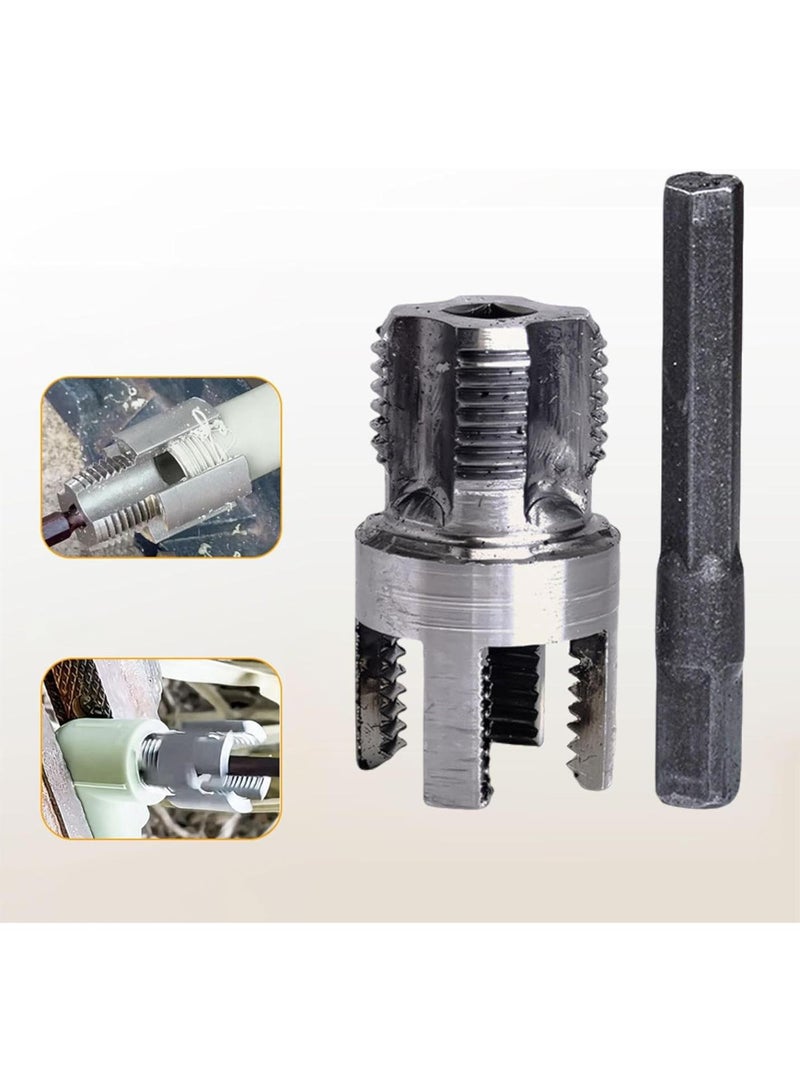 GGOOT Tube Threading Tool for Electric Drill Hardware with Internal External Cutter, 4.5x2.5x2.2cm - Image 3