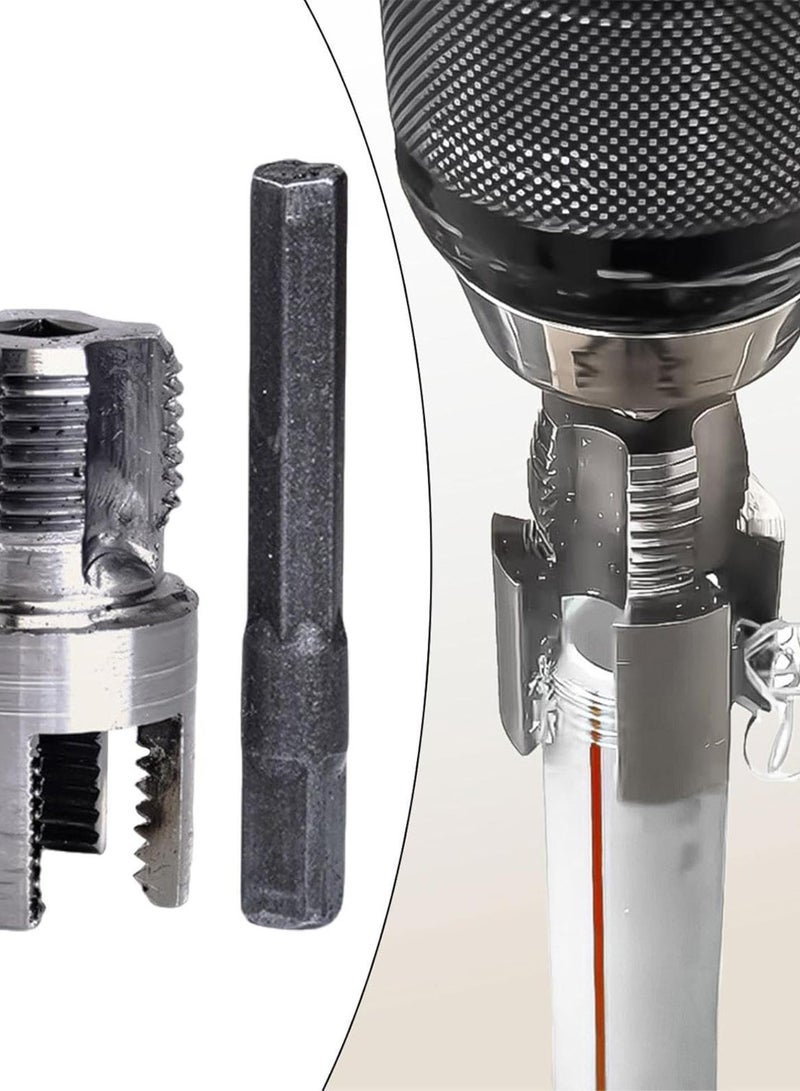 GGOOT Tube Threading Tool for Electric Drill Hardware with Internal External Cutter, 4.5x2.5x2.2cm - Image 4