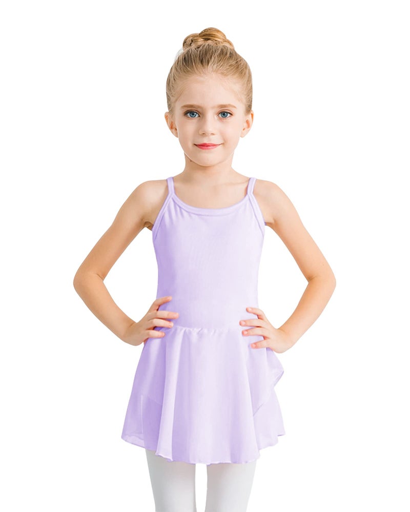 Stelle Toddler Ballet Leotards for Girls,Dance Leotard for Girls,Camisole Toddler Ballet Outfit for Studio Outdoor Daily Wear, Purple 3-4T - Image 1