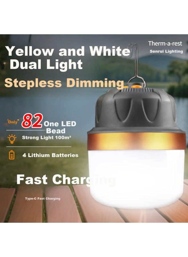 Thermarest Camping Lantern Super Bright Long Battery Life Night Market Stall Power Outage Emergency Outdoor Camping Tent Hanging Rechargeable Light - Image 1
